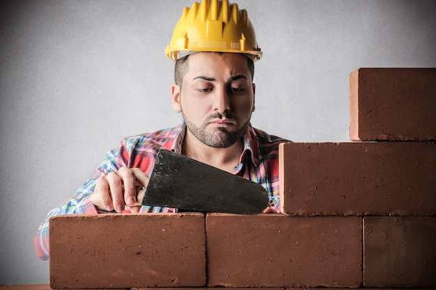 Foto eine mauer bauen