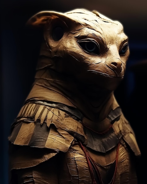 Eine Mumie mit Maske
