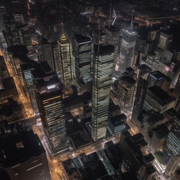 Eine Nachtansicht der Stadt Tokio