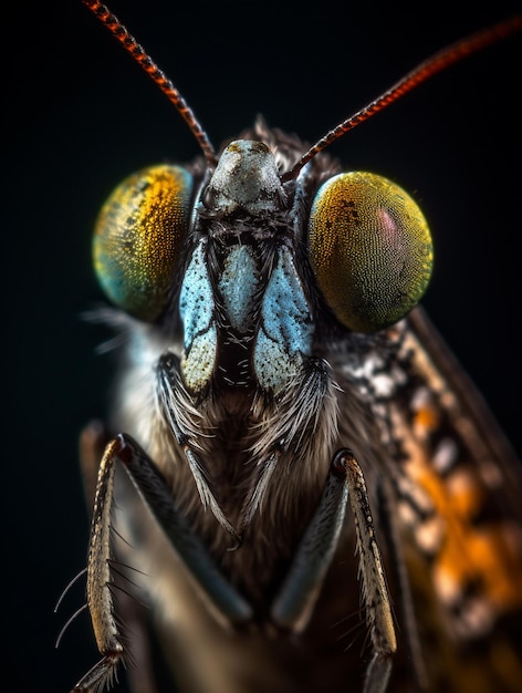 Eine Nahaufnahme der Augen einer Fliege