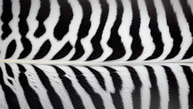 Foto eine nahaufnahme der haut eines zebras mit einem schwarz-weißen muster