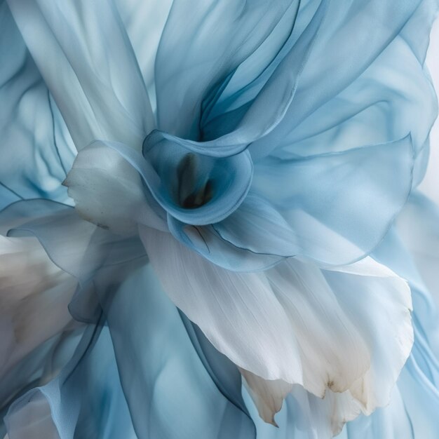 eine Nahaufnahme einer blauen Blume generative ai