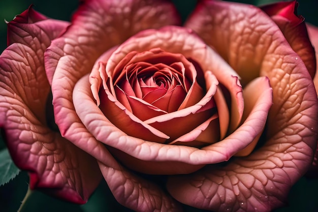 Eine Nahaufnahme einer Blume mit einem roten und rosa Muster.