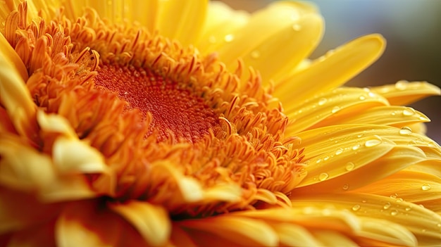 Eine Nahaufnahme einer Blume mit Wassertröpfchen darauf