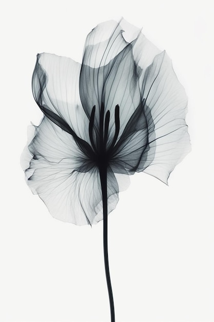 Eine Nahaufnahme einer Blume mit weißem Hintergrund