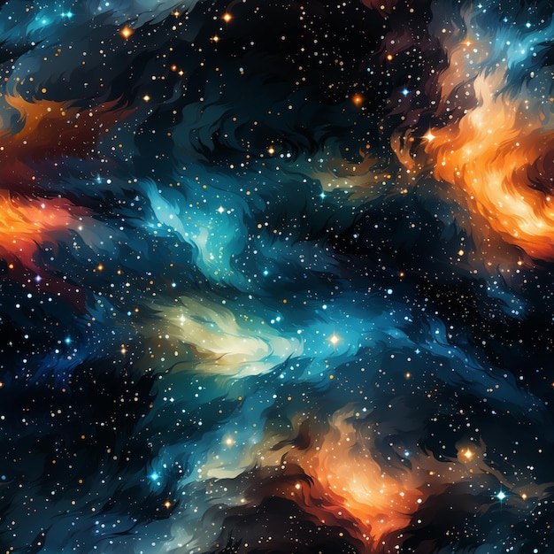 Eine Nahaufnahme einer bunten Galaxie mit Sternen und einem schwarzen Hintergrund