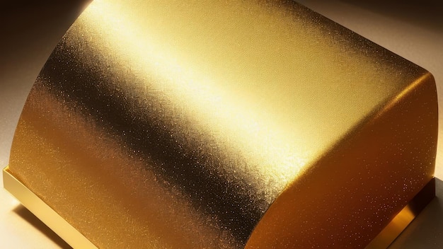 Eine Nahaufnahme einer goldenen Farbflasche