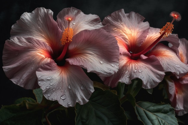 Eine Nahaufnahme einer Hibiskusblüte