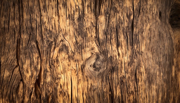 Foto eine nahaufnahme einer holzstruktur mit einem knoten in der mitte