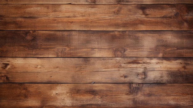 Eine Nahaufnahme einer Holzwand mit einem generativen braunen Fleck