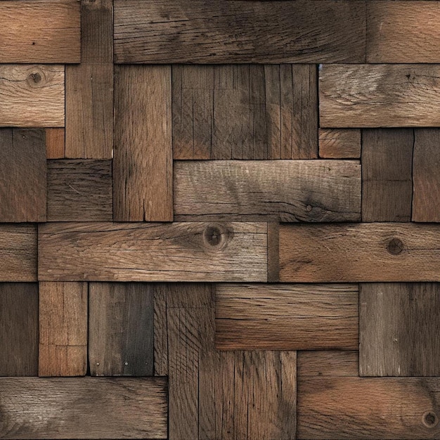 Eine Nahaufnahme einer Holzwand mit einer Holzplatte.