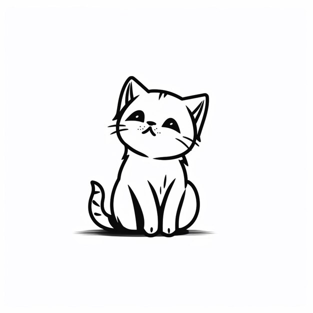 eine Nahaufnahme einer Katze, die auf einer weißen Oberfläche sitzt