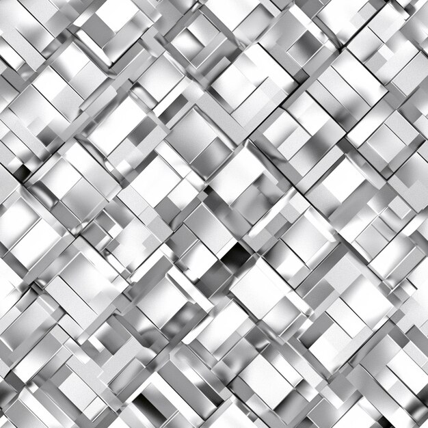 Eine Nahaufnahme einer Metalloberfläche mit Quadraten und generativen Quadraten