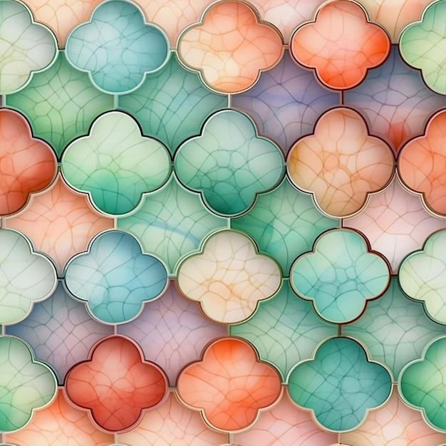 Eine Nahaufnahme einer Reihe von Keksen mit generativer KI in verschiedenen Farben