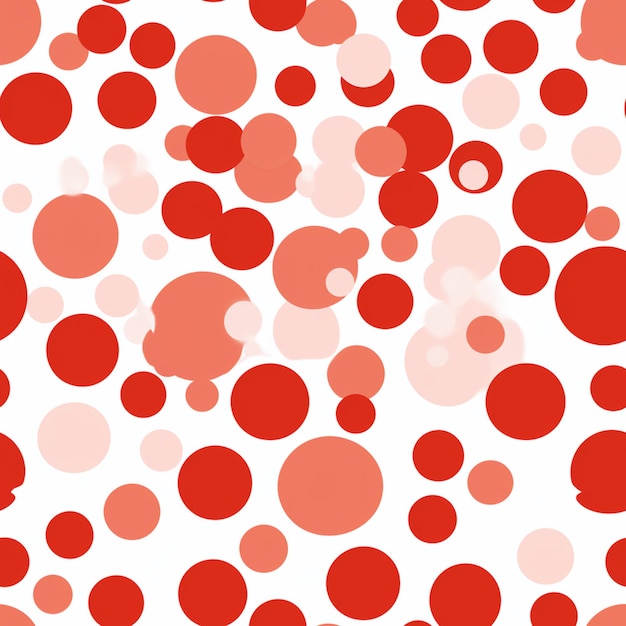 eine Nahaufnahme einer Reihe von roten und weißen Kreisen generative ai