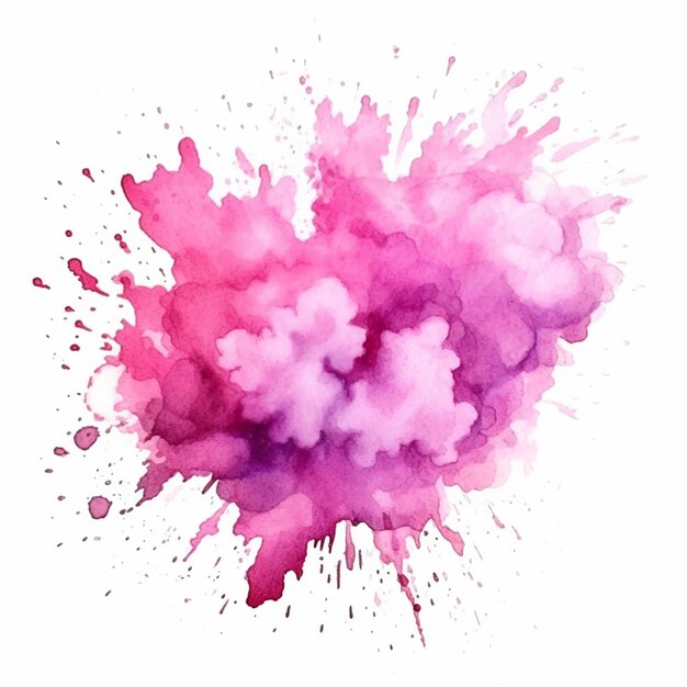 eine Nahaufnahme einer rosa und lila Aquarellfarbe mit generativem Ai