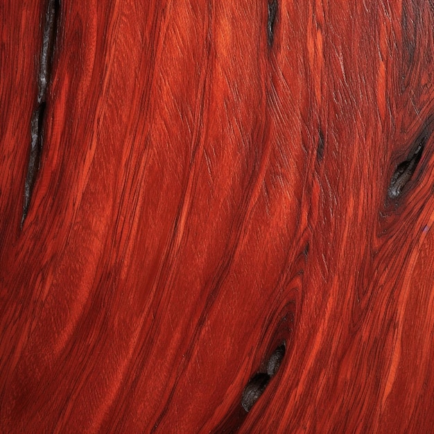 Eine Nahaufnahme einer roten Holzoberfläche mit einer generativen KI eines Schwarzen Lochs