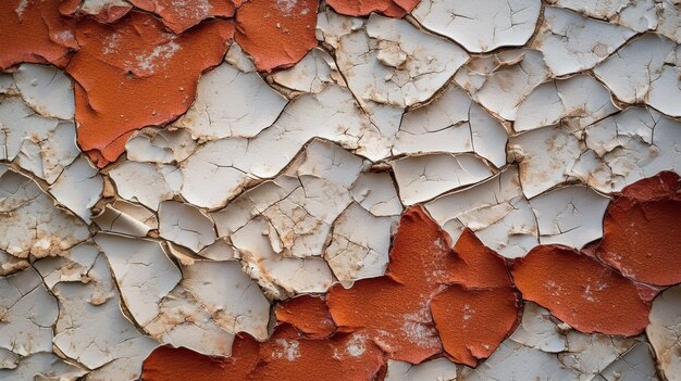 Eine Nahaufnahme einer strukturierten Wand mit abblätternder Farbe