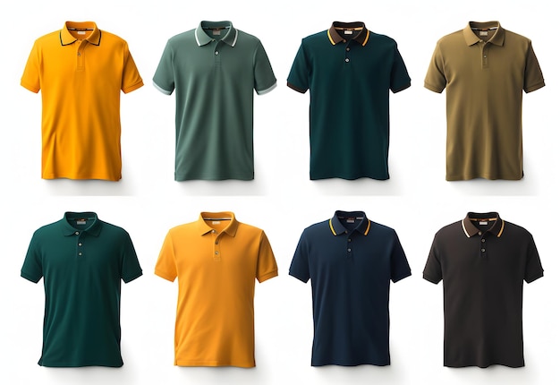 Foto eine nahaufnahme einer vielzahl von männerpoloshirts generative ki