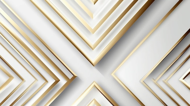 eine Nahaufnahme einer weiß-goldenen Wand mit einem diagonalen Muster generativer KI