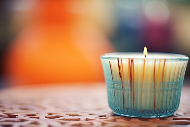 Eine Nahaufnahme eines Aromatherapie-Candle-Wicks