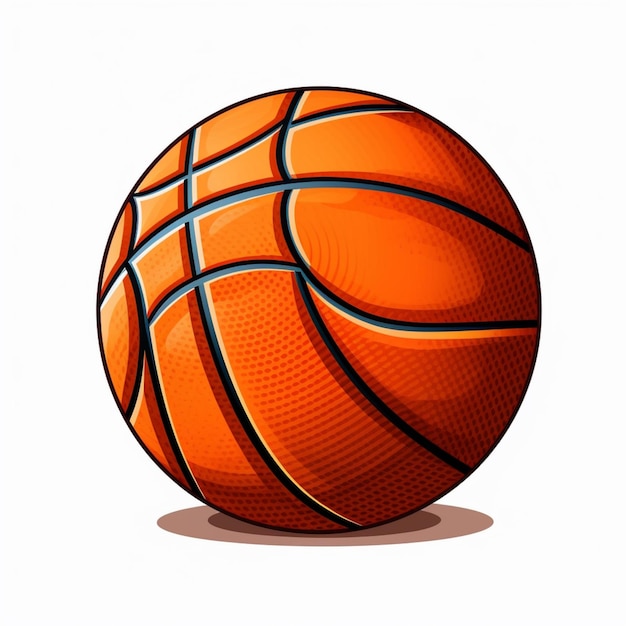 eine Nahaufnahme eines Basketballballs mit weißem Hintergrund
