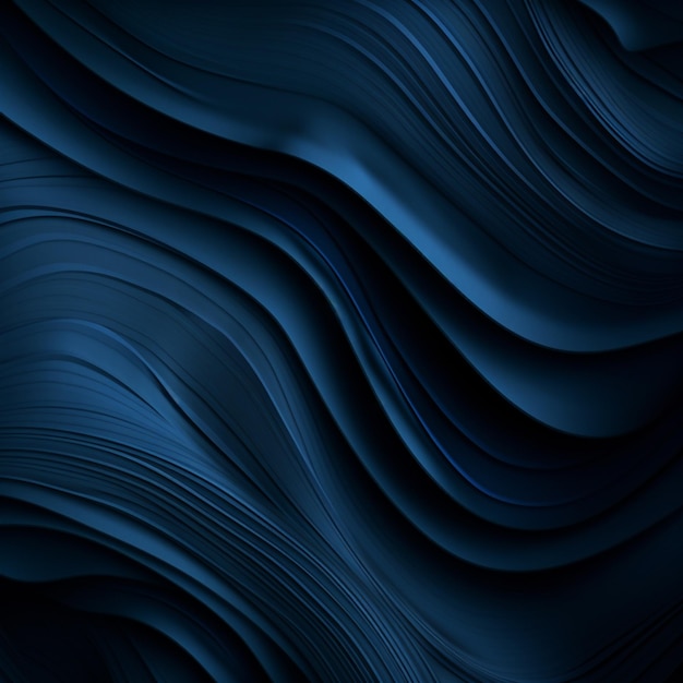 Eine Nahaufnahme eines blauen abstrakten Hintergrunds mit welligen Linien generativ ai