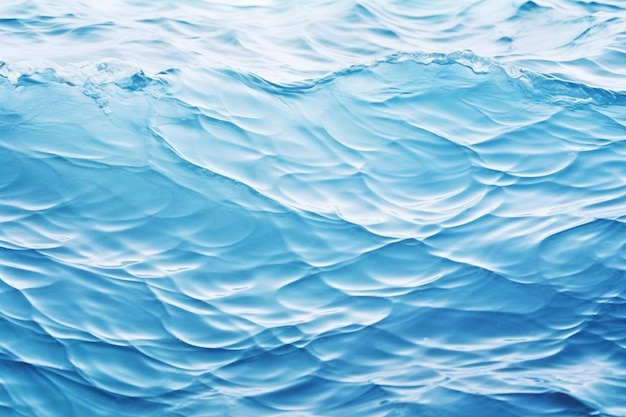 eine Nahaufnahme eines blauen Ozeans mit Wellen