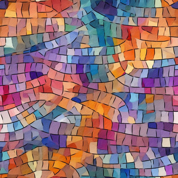 Eine Nahaufnahme eines bunten Mosaiks verschiedener Farben