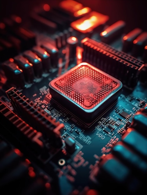 Eine Nahaufnahme eines Computerchips mit dem Wort CPU darauf