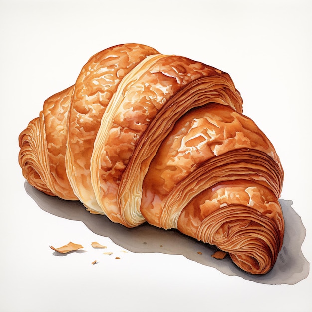 eine Nahaufnahme eines Croissants