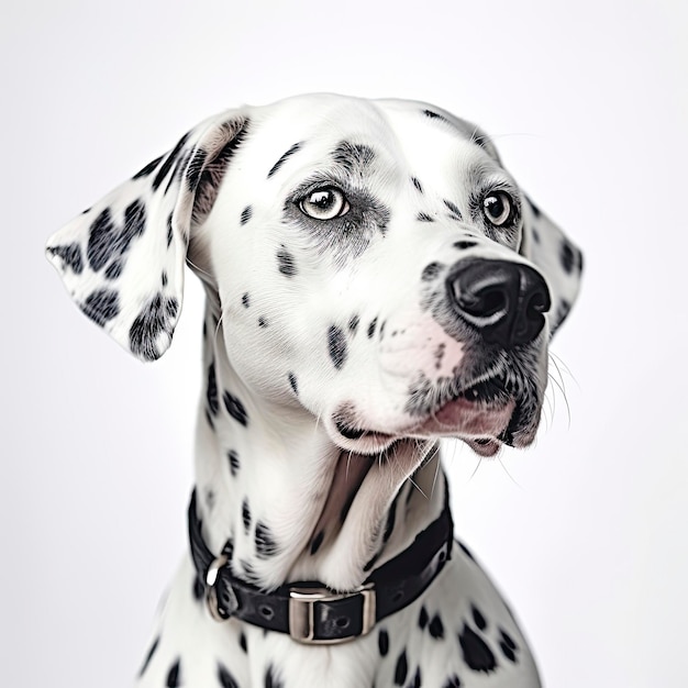 Eine Nahaufnahme eines dalmatinischen Hundes
