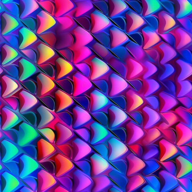 Eine Nahaufnahme eines farbenfrohen Hintergrunds mit generativer Herz-KI
