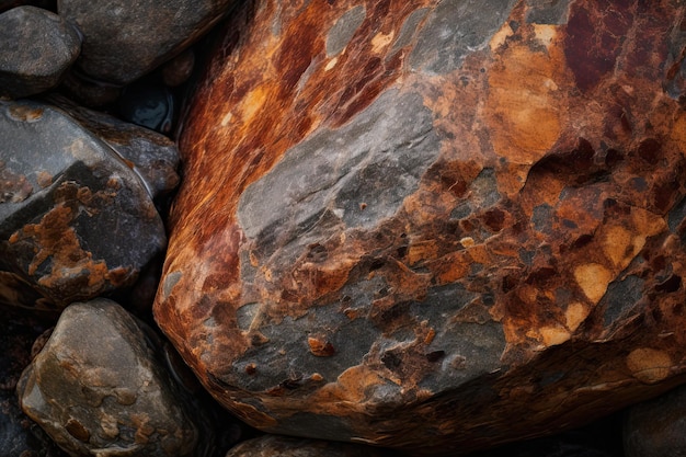 Eine Nahaufnahme eines Felsens mit dem Wort Rock darauf