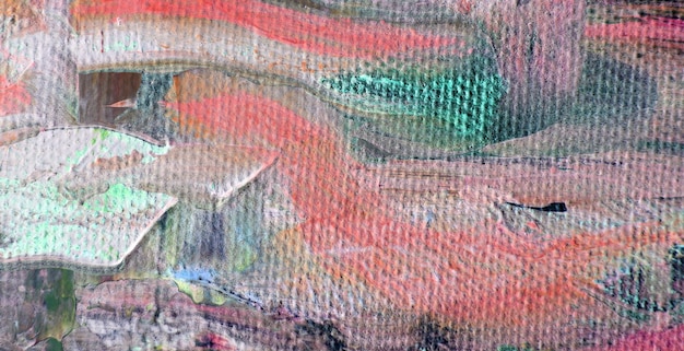 Eine Nahaufnahme eines Gemäldes einer grünen und roten Blume
