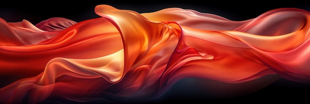 Eine Nahaufnahme eines Gemäldes mit roten und orangefarbenen Ai