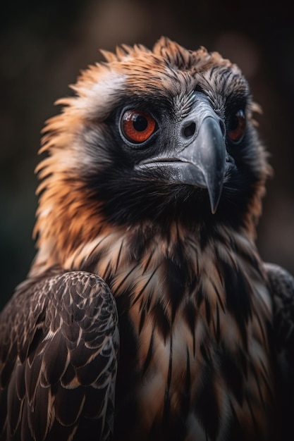 Eine Nahaufnahme eines Greifvogels