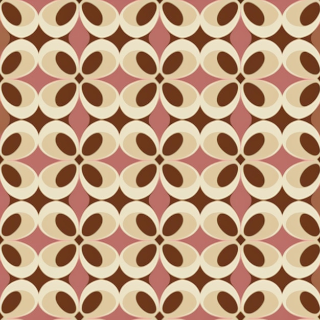 eine Nahaufnahme eines Kreismuster auf einem rosa Hintergrund generative ai