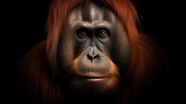 Eine Nahaufnahme eines Orang-Utans