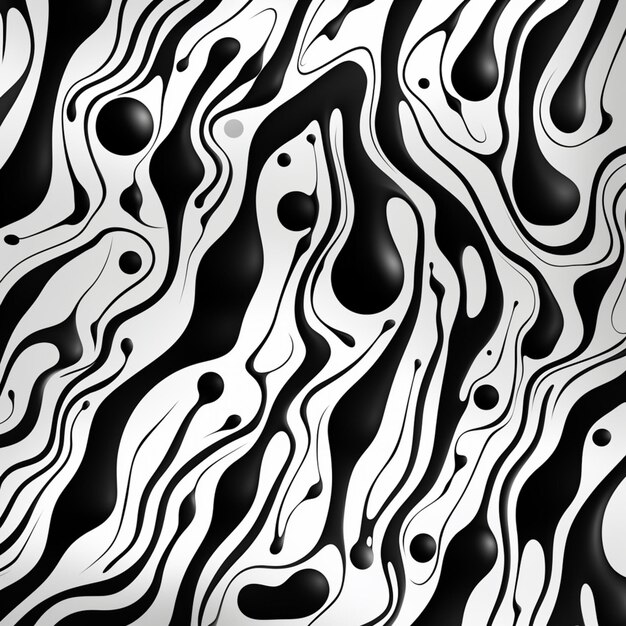 Foto eine nahaufnahme eines schwarz-weißen abstrakten hintergrunds mit einem generativen muster ai