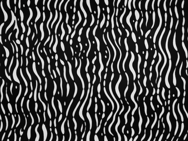Eine Nahaufnahme eines schwarz-weißen generativen KI-Stoffes mit Zebramuster