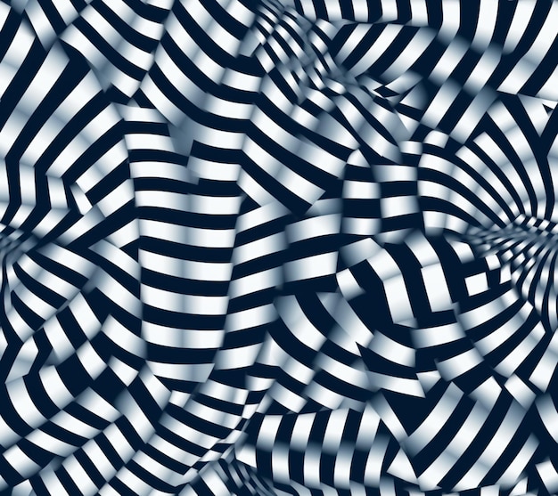 Foto eine nahaufnahme eines schwarz-weißen gestreiften hintergrunds mit einem spiralförmigen design