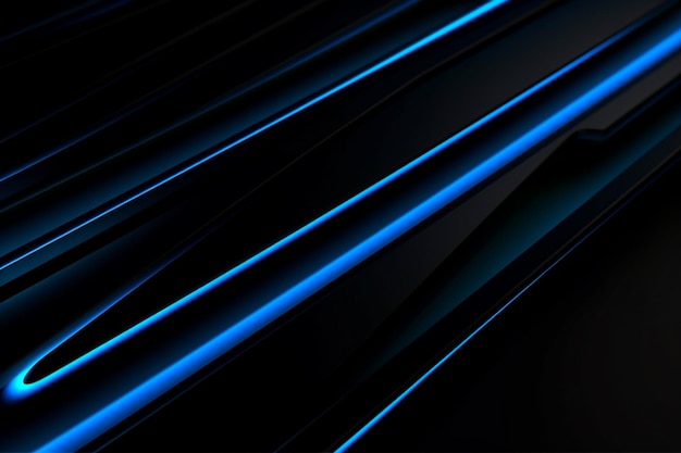 Eine Nahaufnahme eines schwarzen und blauen Hintergrunds mit einer Linie generativer KI-Linien