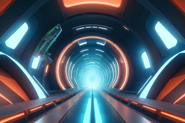 Eine Nahaufnahme eines Tunnels mit einem Licht am Ende der generativen KI