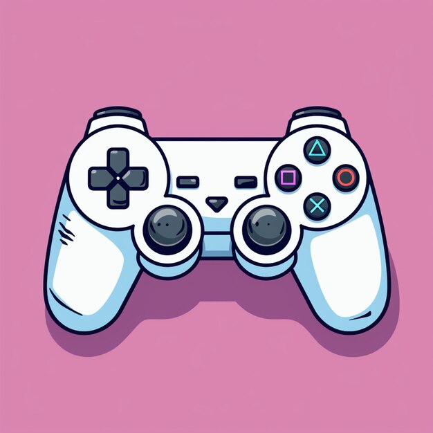 Foto eine nahaufnahme eines videospiel-controllers auf einem rosa hintergrund generative ai