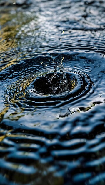 eine Nahaufnahme eines Wassertrops auf einer Oberfläche