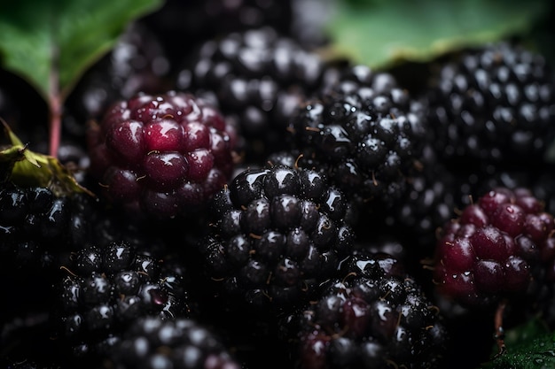 Eine Nahaufnahme von Brombeeren in einer Schüssel