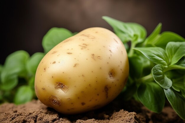 Foto eine nahaufnahme von frischen kartoffeln