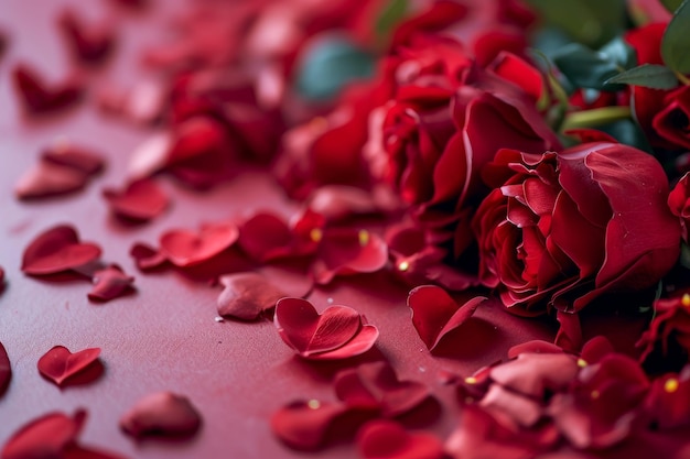 Eine Nahaufnahme von lebendigen roten Rosen