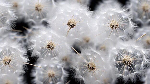 Eine Nahaufnahme von S Nikit-Löwenzahn-Samenköpfen wird von Tragopogon pseudomajor präsentiert